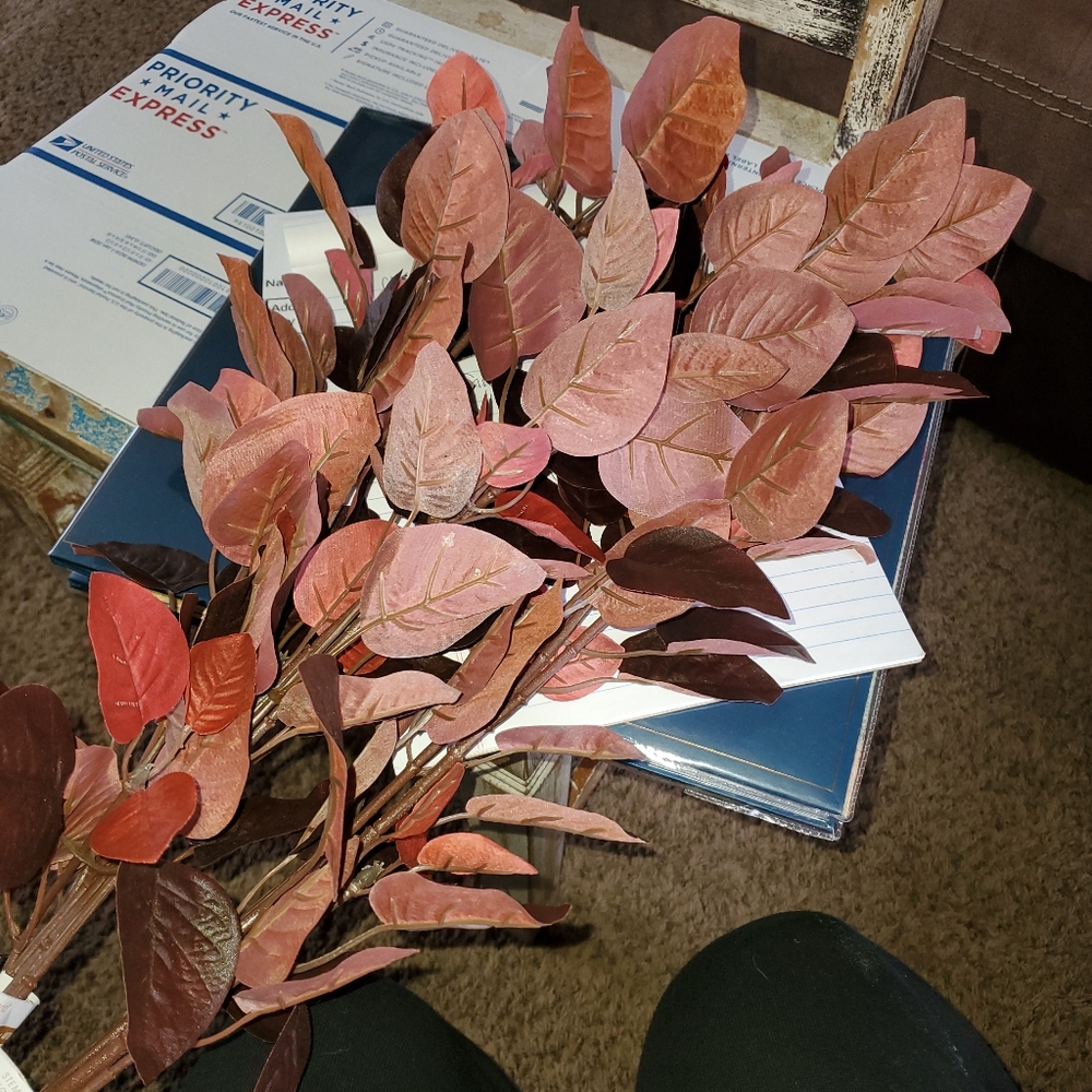 Faux Fall Leaf Stems Set of three